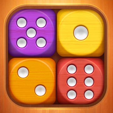 Wood Dice Merge game