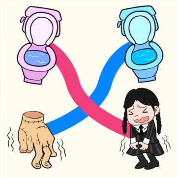 Draw To Toilet Puzzle game